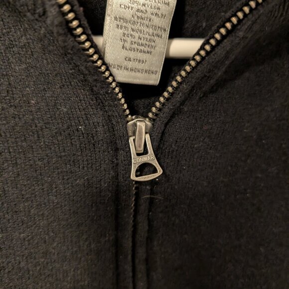 Men's Black Zip-Front Cardigan size small - Picture 5 of 7